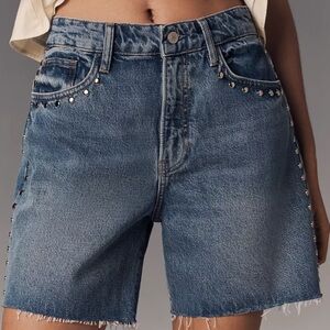 NWT Reformation Raye Studded Jean Shorts